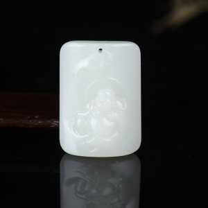 山料和田白玉弥勒佛吊坠