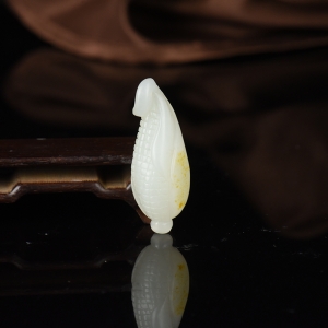 籽料和田白玉多子多福吊坠