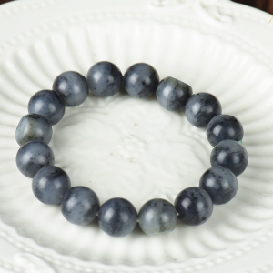 12mm籽料和田玉青花单圈手串