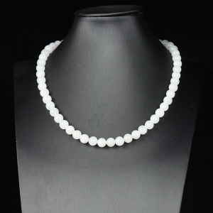 9mm山料和田白玉项链