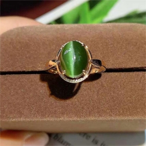 18K碧玉猫眼戒指