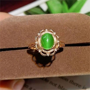 18K碧玉猫眼戒指