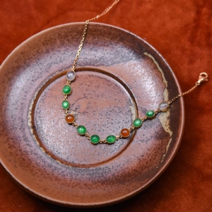 18K冰种翡翠手链