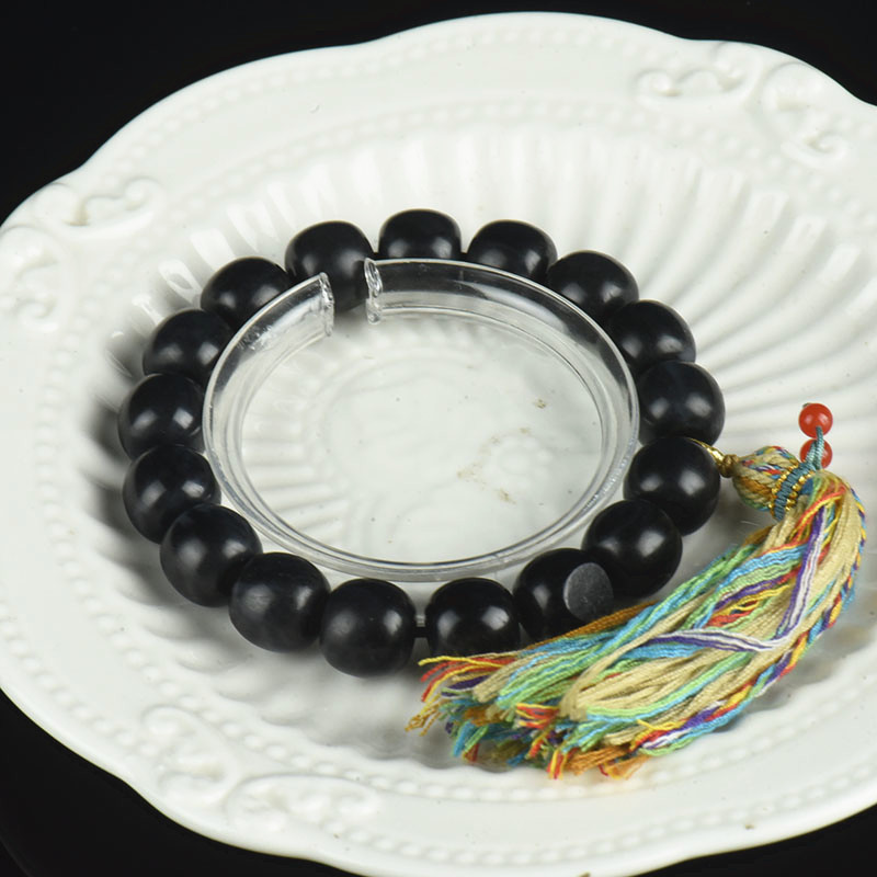 12mm籽料和田玉清华单圈手串