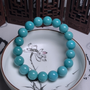 10mm高瓷绿松石单圈手串