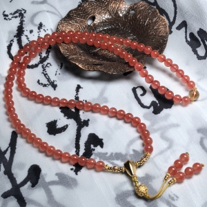 6.5mm冰红南红多圈手串