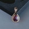 18K金镶钻天然巴西碧玺吊坠 - 红掌柜
