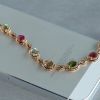 天然巴西彩色碧玺手链 - 红掌柜