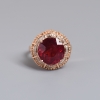 18K金镶钻红碧玺戒指-红掌柜