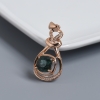 天然18K金镶钻绿色碧玺吊坠 - 红掌柜