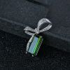 18K白金镶钻绿碧玺吊坠 - 红掌柜