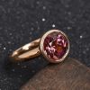 金镶钻巴西天然红碧玺戒指-红掌柜