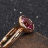 18K金镶钻红碧玺戒指-红掌柜