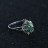 18K金镶钻绿碧玺戒指 - 红掌柜