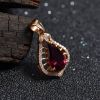 金镶钻巴西天然红碧玺吊坠-红掌柜