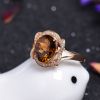 金镶钻碧玺戒指-红掌柜