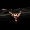 18k巴西天然粉色碧玺吊坠-红掌柜