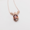 18K金镶钻巴西红色碧玺项链-红掌柜