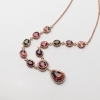 18K金镶钻巴西多色碧玺项链-红掌柜