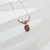 天然玫红碧玺锁骨链-红掌柜