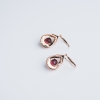 18K金镶钻红碧玺耳坠-红掌柜