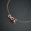 红碧玺锁骨链 - 红掌柜