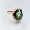 镶钻绿碧玺戒指-红掌柜