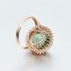 18K镶钻绿碧玺戒指-红掌柜