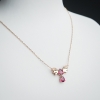  钻卢比莱色碧玺锁骨链-红掌柜