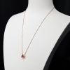 金镶钻卢比莱色碧玺锁骨链-红掌柜