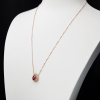 金镶钻卢比莱色碧玺锁骨链-红掌柜