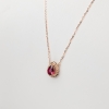 天然卢比莱色碧玺锁骨链-红掌柜