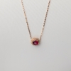 天然卢比莱色碧玺锁骨链-红掌柜