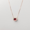 18K金镶钻卢比莱碧玺锁骨链-红掌柜