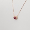 天然卢比莱色碧玺锁骨链-红掌柜