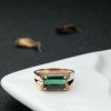 18K金镶钻蓝绿碧玺戒指-红掌柜