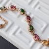天然巴西彩色碧玺手链 - 红掌柜