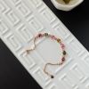 K金镶钻天然巴西彩色碧玺手链 - 红掌柜