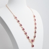 巴西18K金镶钻粉色碧玺项链-红掌柜