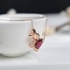 卢比莱色碧玺锁骨链-红掌柜