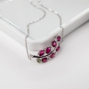 18K金镶钻天然红色碧玺项链-红掌柜
