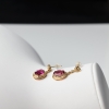 天然玫红碧玺耳坠-红掌柜