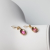 18K金镶钻天然碧玺耳坠-红掌柜