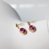 18K金镶钻碧玺耳坠-红掌柜