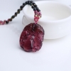 巴西玫红碧玺如意项链-红掌柜