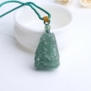 巴西天然绿色碧玺龙吊坠-红掌柜