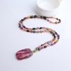 玫红碧玺福瓜项链-红掌柜