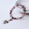 天然多色碧玺随形手链-红掌柜