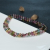 天然多色碧玺多圈手串-红掌柜