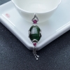 18K绿色猫眼碧玺吊坠-红掌柜